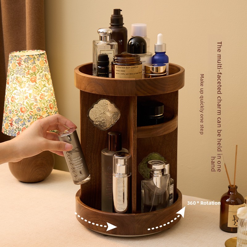 Beauty Makeup Table - Organizer na kosmetyki z litego drewna,