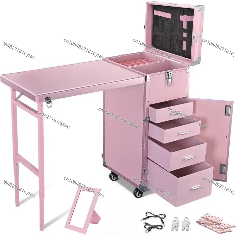 Beauty Makeup Table - Stół do manicure składany, stolik do