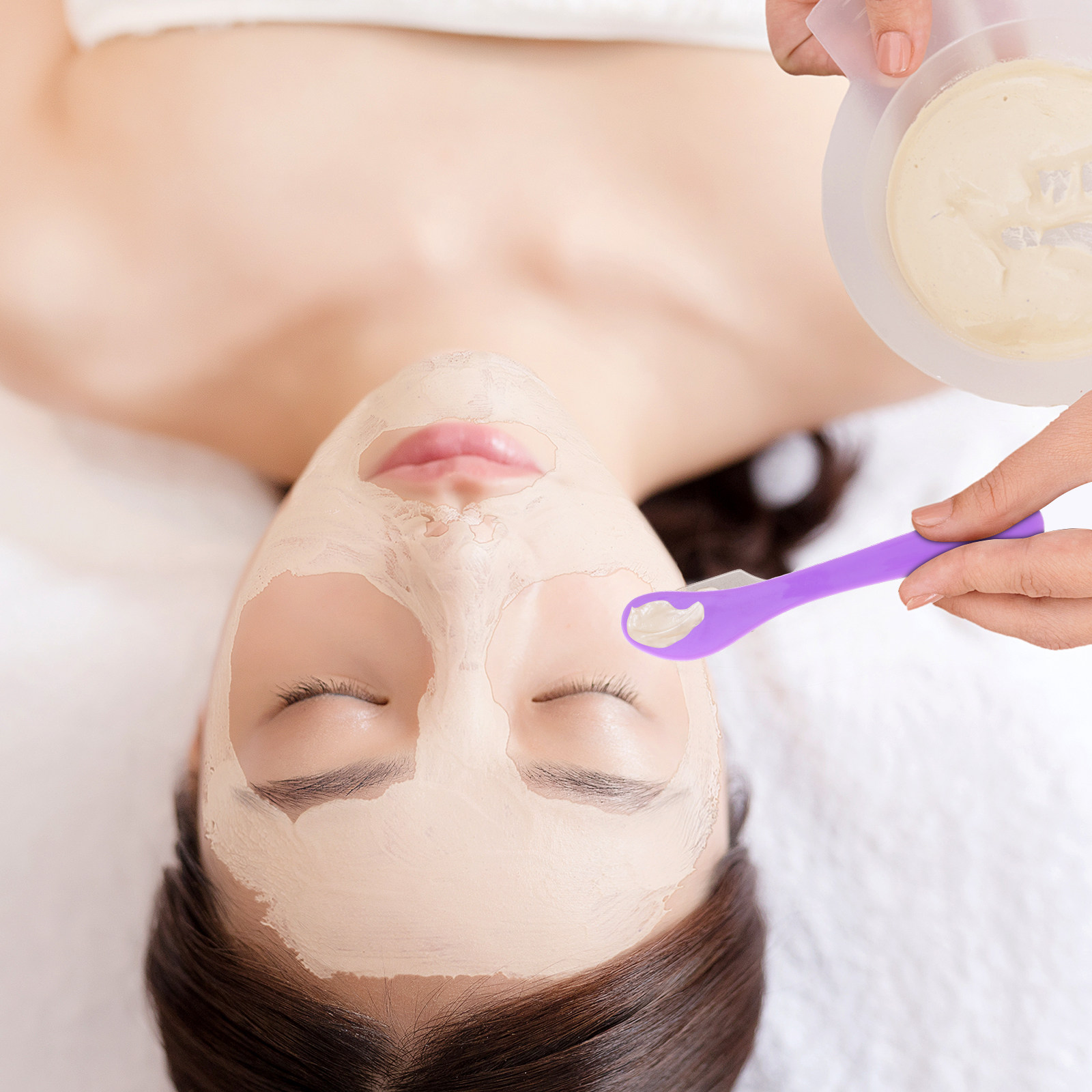 Beauty Makeup Cream - 10 szt. Jednorazowe plastikowe szpatułki do