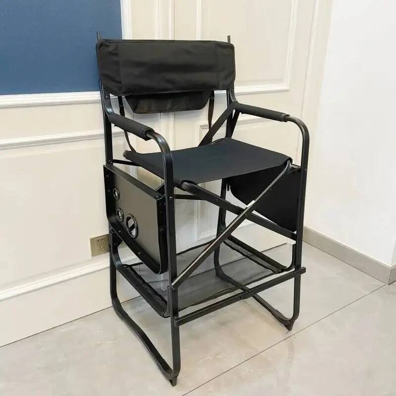 Beauty Makeup Table - Krzesło reżyserskie kempingowe, przenośne, wysokie, z