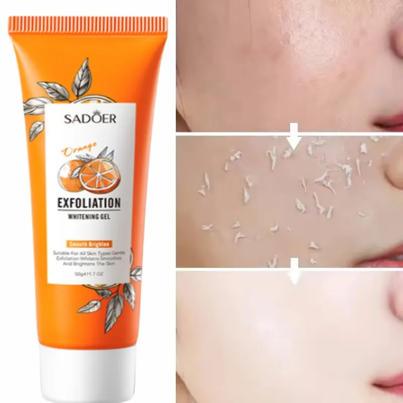 Beauty Makeup Cream - Pomarańczowy żel peelingujący do twarzy, złuszczający,