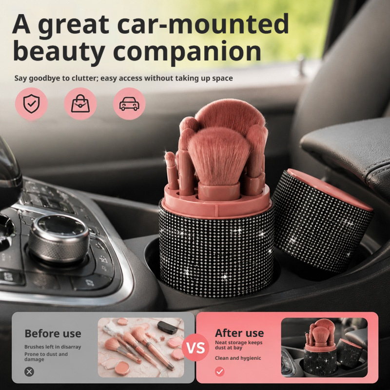 Damski błyszczący pojemnik na  – Beauty And Makeup Quotes recenzja i cena