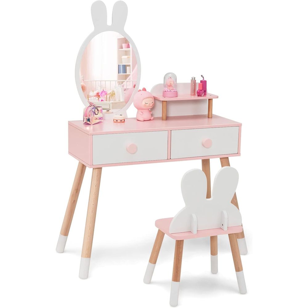 EY Kids Vanity, Drewniany zest – Beauty Makeup Table recenzja i cena