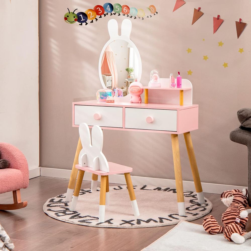 EY Kids Vanity, Drewniany zest – Beauty Makeup Table recenzja i cena