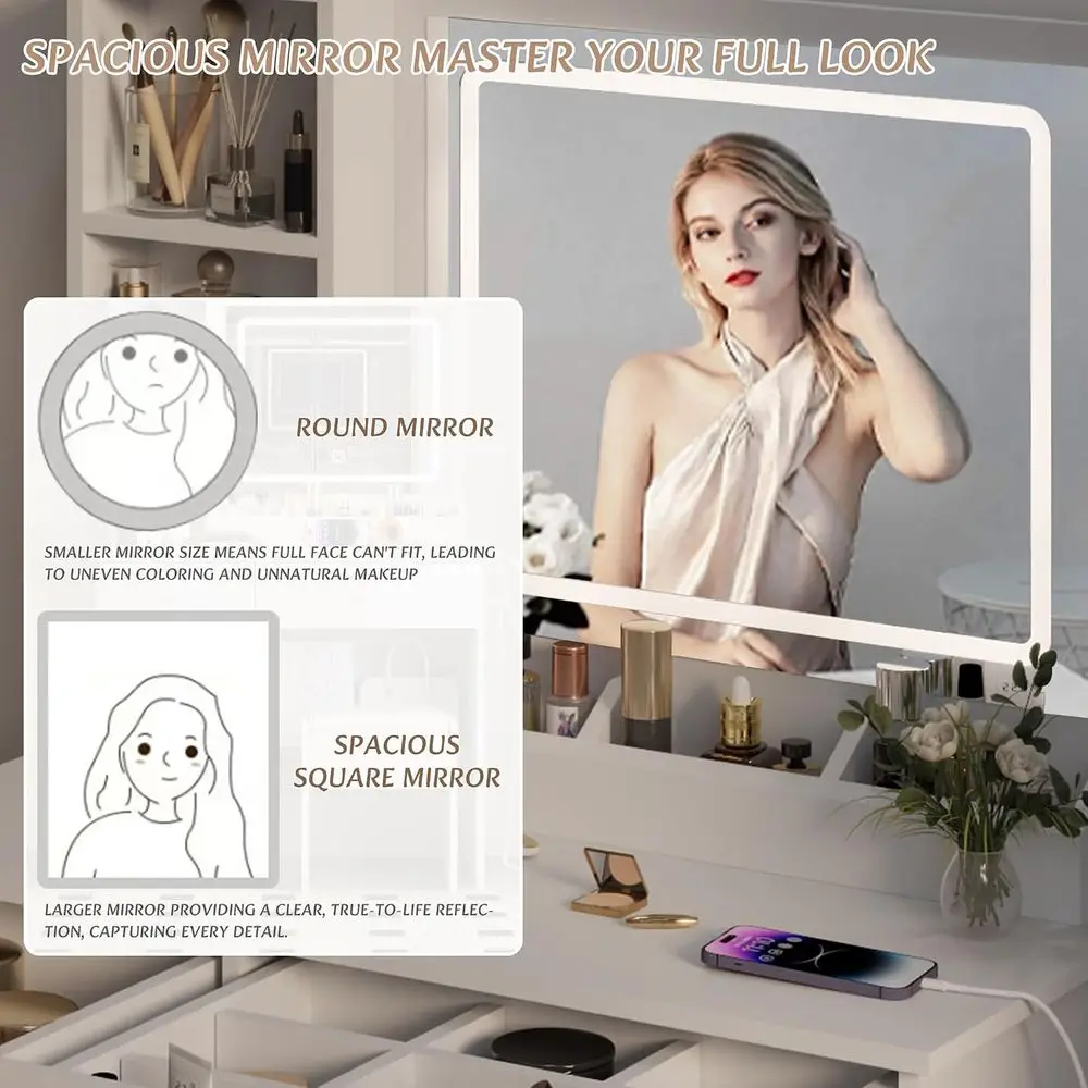Zestaw toaletki z lustrem, duż – Beauty Makeup Outlet recenzja i cena