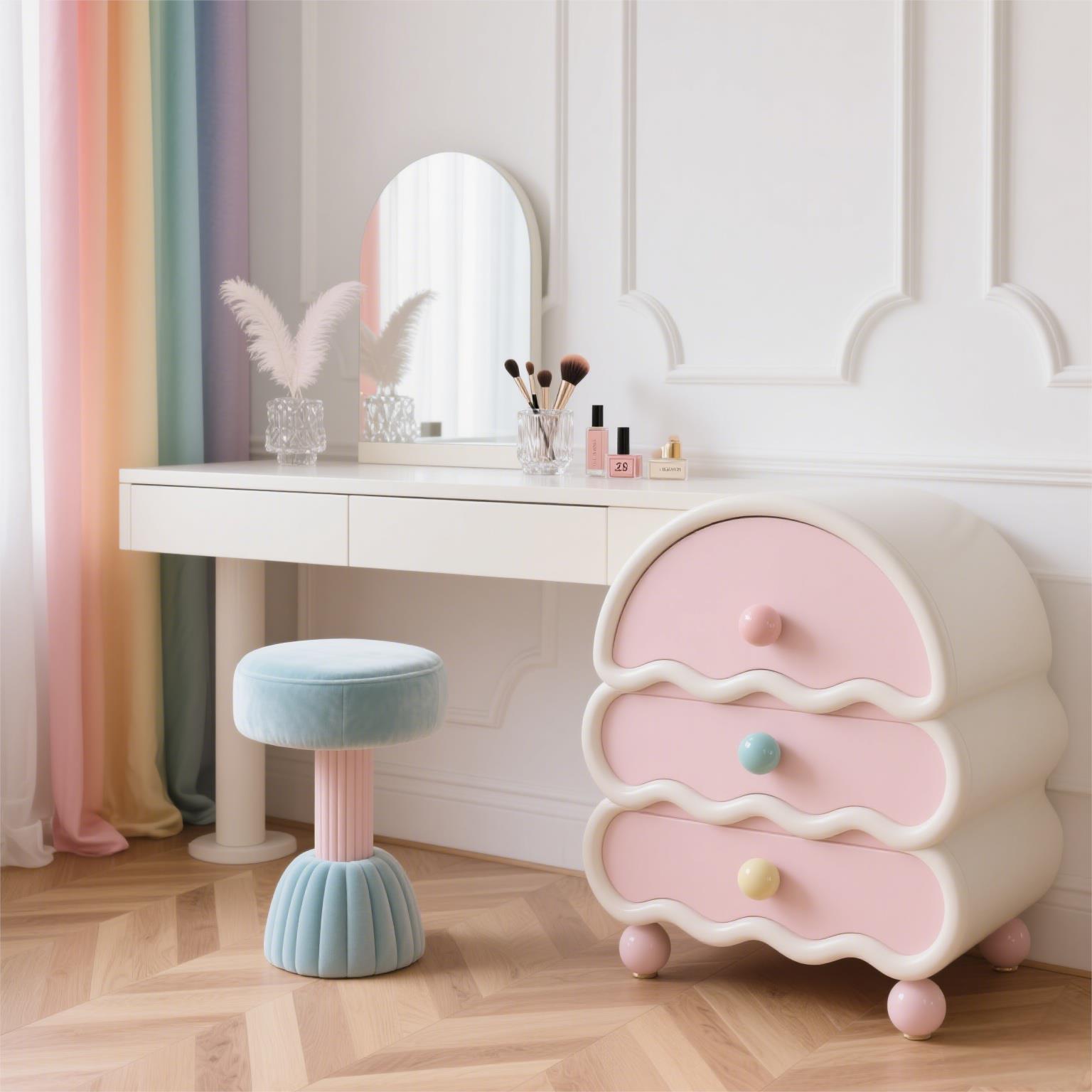Różowa Toaletka Damska Europej – Beauty Makeup Table recenzja i cena